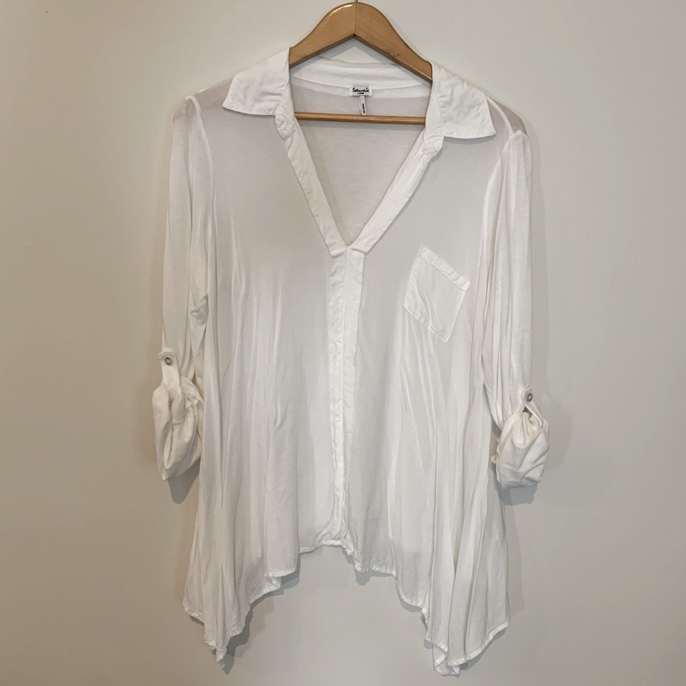 Splendid white flowy top